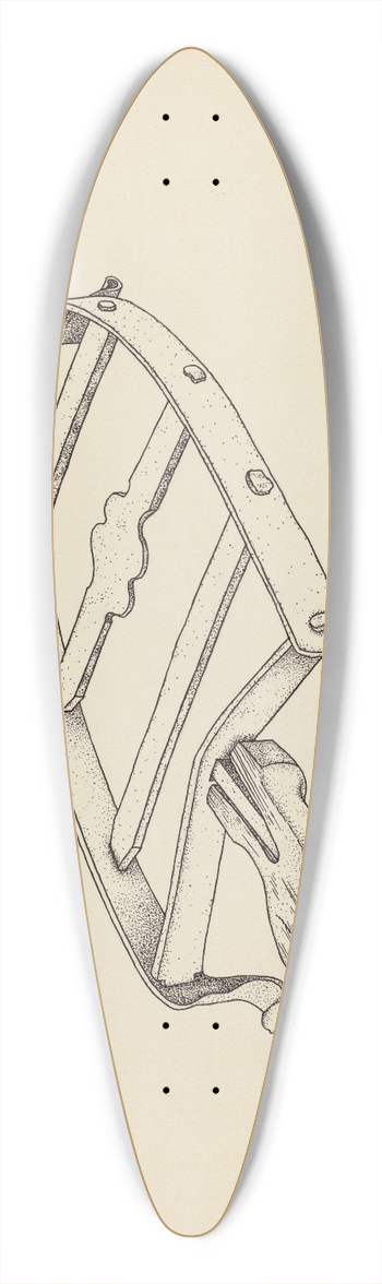 Irene Lawson - Flat Iron Holder 39.3 inch art pintail longboard deck