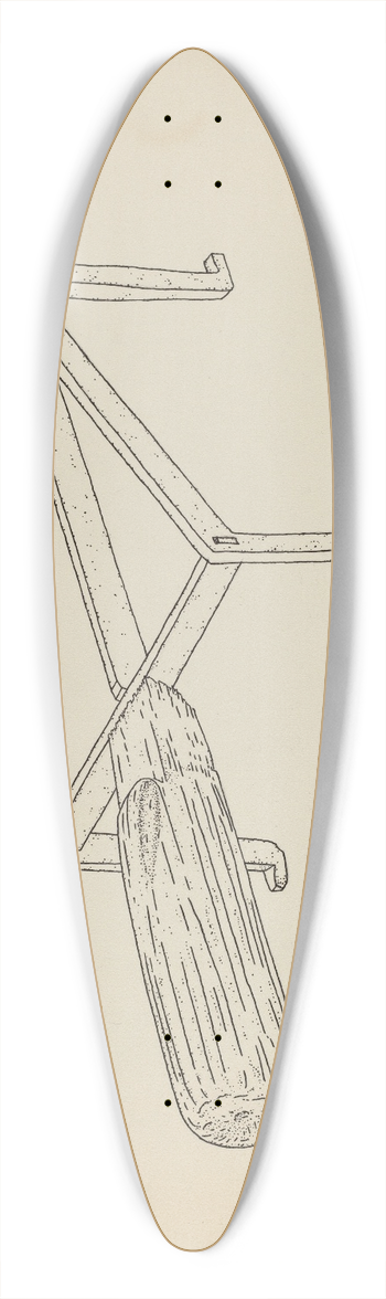 Irene Lawson - Flat Iron Holder 39.3 inch art pintail longboard deck