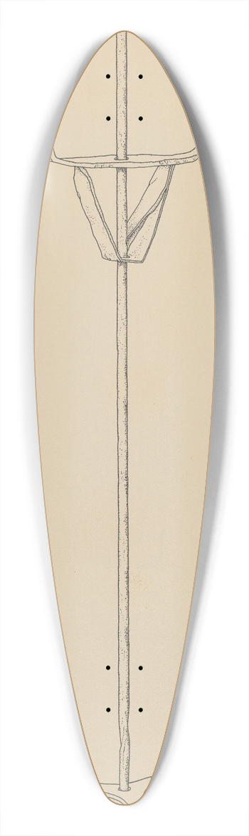 Irene Lawson - Rush and Candle Stand 39.3 inch art pintail longboard deck