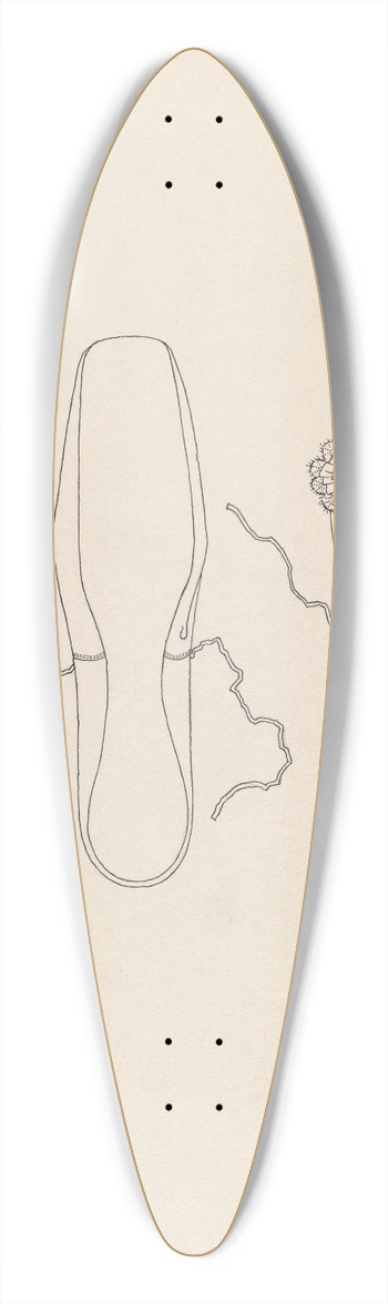 Irene Lawson - Slipper 39.3 inch art pintail longboard deck