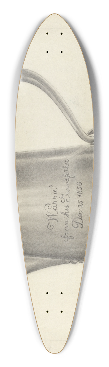 Irene Malawicz - Silver Tankard 39.3 inch art pintail longboard deck