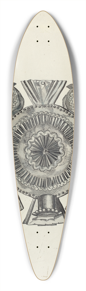 Irene M. Burge - Cut Tin Candle Holder 39.3 inch art pintail longboard deck
