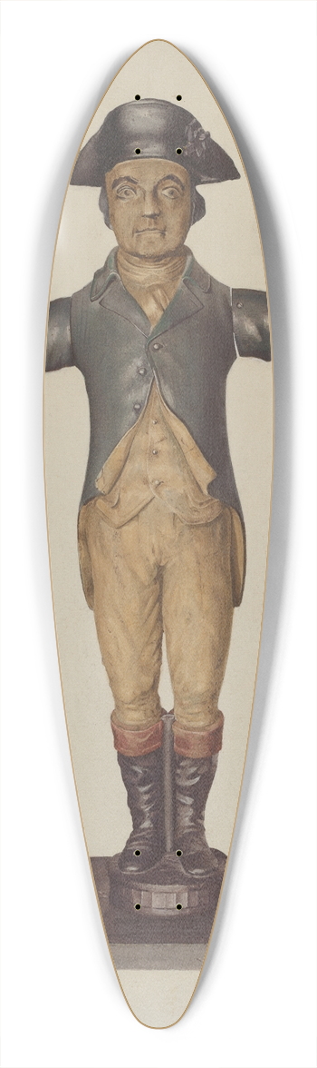 Irving I. Smith - Figure of Coachman 39.3 inch art pintail longboard deck