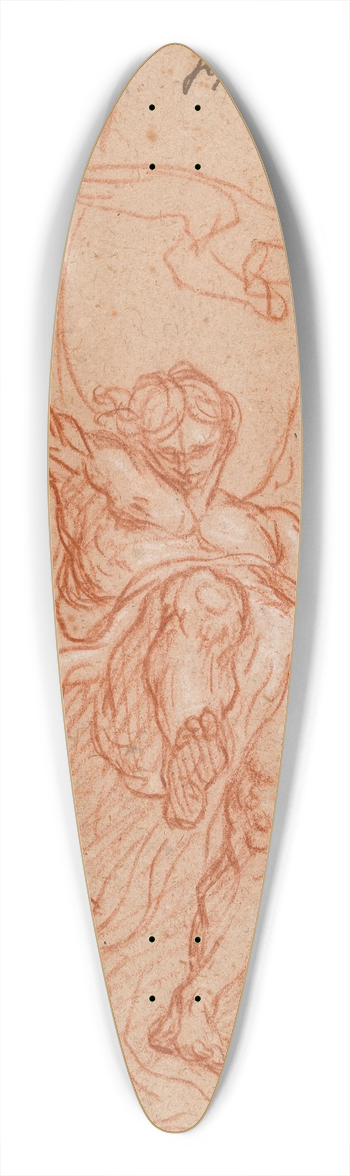 Isaac Fuller - A Floating Angel 39.3 inch art pintail longboard deck