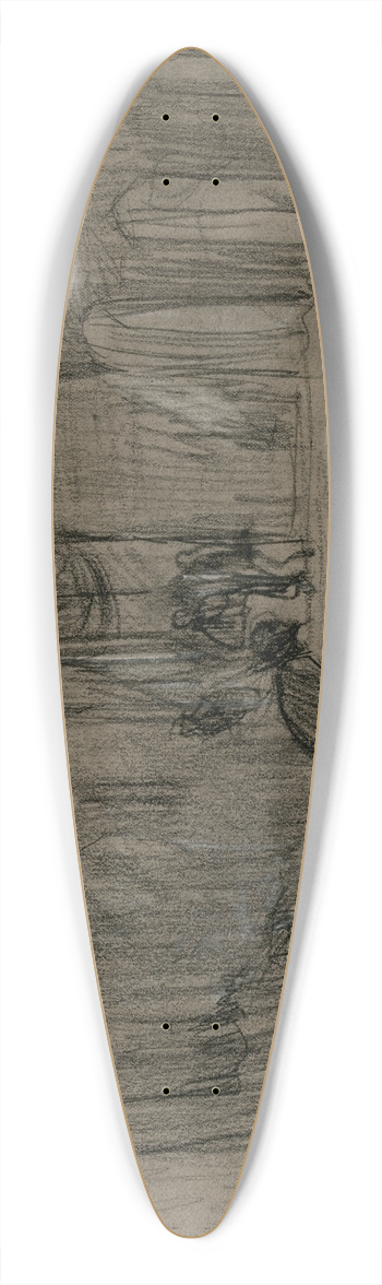 Isaac Israls - Interieur van een glasblazerij 3 39.3 inch art pintail longboard deck