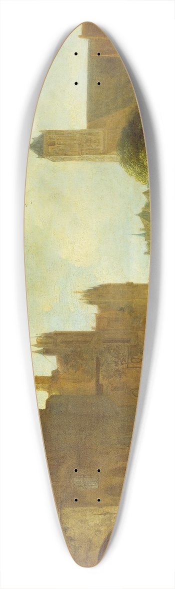 Isaac van Ostade - A Market Place 39.3 inch art pintail longboard deck