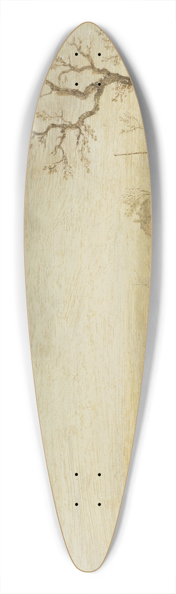 Isaac van Ostade - Skaters on the Ice 39.3 inch art pintail longboard deck