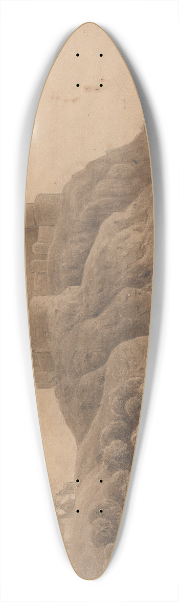 Isaac Weld - Harlech Castle. 39.3 inch art pintail longboard deck