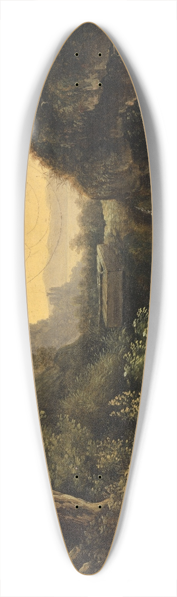 Isaak Frstenberger - River Landscape with Nude Mariner 39.3 inch art pintail longboard deck