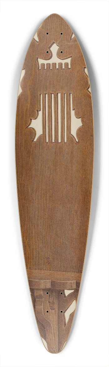 Isidore Danziger - Clock Shelf 39.3 inch art pintail longboard deck