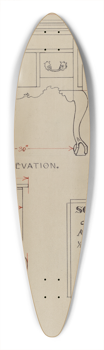 Isidore Sovensky - Lowboy 39.3 inch art pintail longboard deck