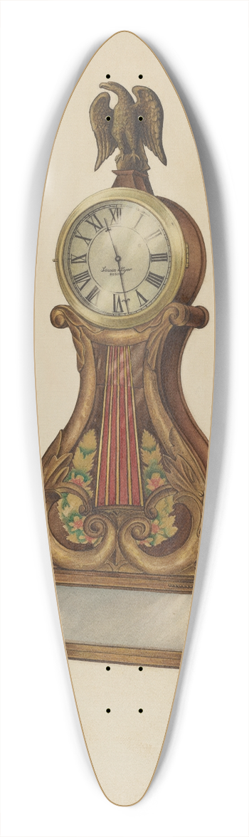 Isidore Sovensky - Lyre Clock 39.3 inch art pintail longboard deck