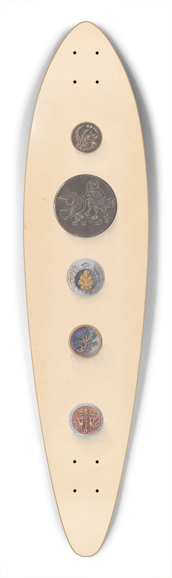 Isidore Steinberg - Buttons 39.3 inch art pintail longboard deck