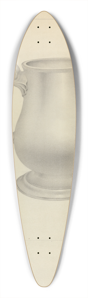 Isidore Steinberg - Silver Mug 39.3 inch art pintail longboard deck
