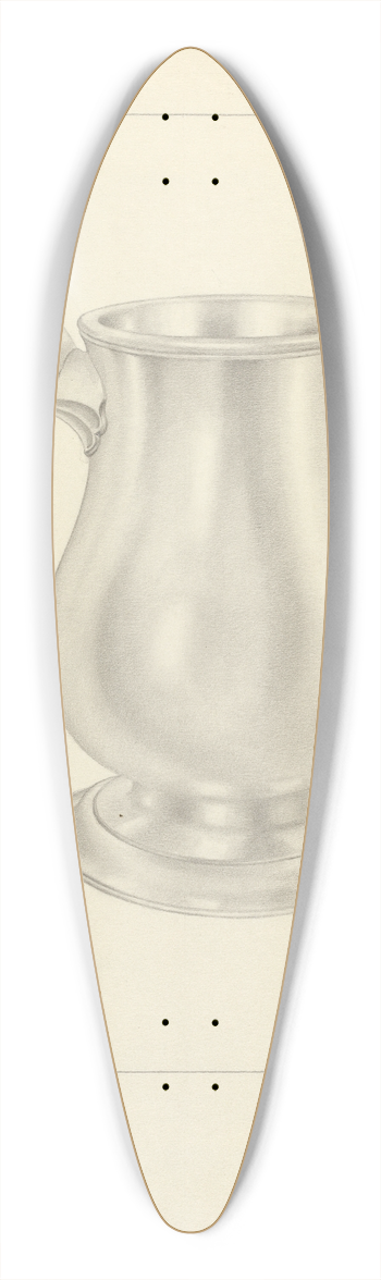 Isidore Steinberg - Silver Mug 39.3 inch art pintail longboard deck