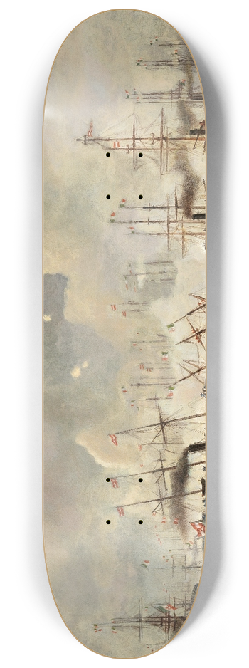 Josef Carl Berthold Pttner - The Naval Battle of Lissa 8.25 inch art skate deck