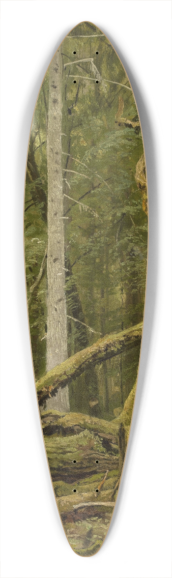 Ivan Ivanovich Shishkin - Cut down oak 39.3 inch art pintail longboard deck