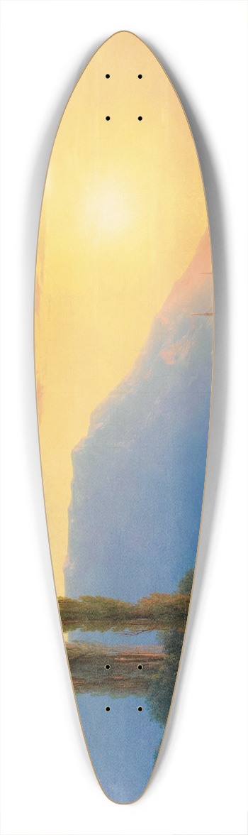 Ivan Konstantinovich Aivazovsky - Sunset Over Yalta 39.3 inch art pintail longboard deck