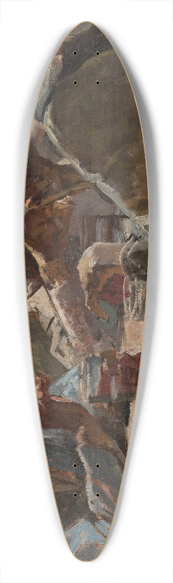 Jacek Malczewski - Christ in Emmaus 39.3 inch art pintail longboard deck