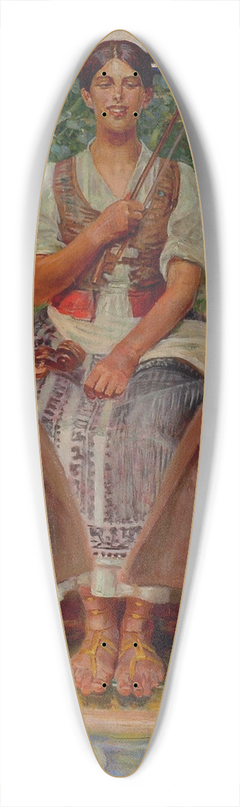 Jacek Malczewski - Homage to art and the muse 39.3 inch art pintail longboard deck
