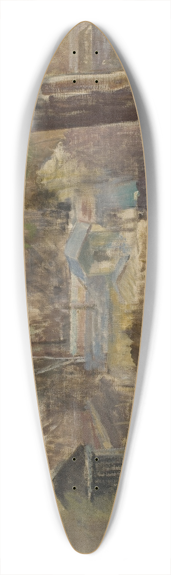 Jacek Malczewski - Landscape from Salwator 39.3 inch art pintail longboard deck