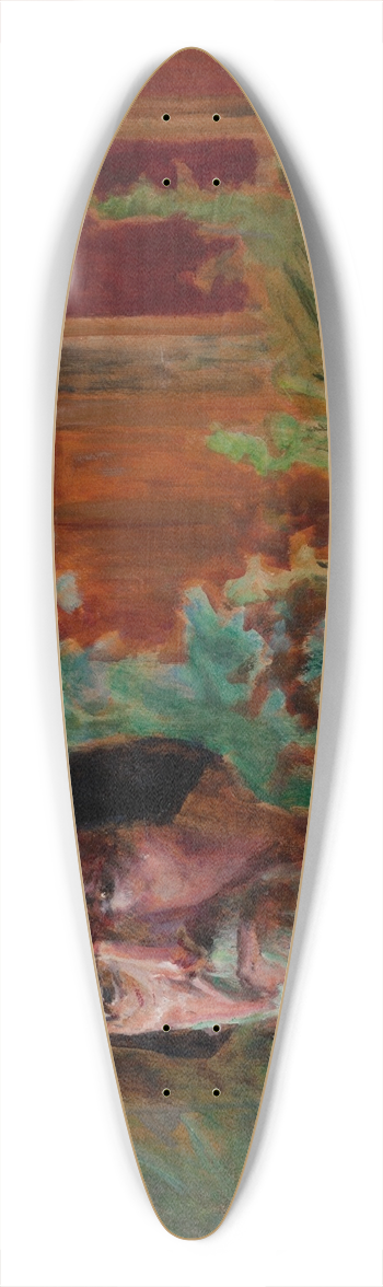 Jacek Malczewski - Self-Portrait 39.3 inch art pintail longboard deck