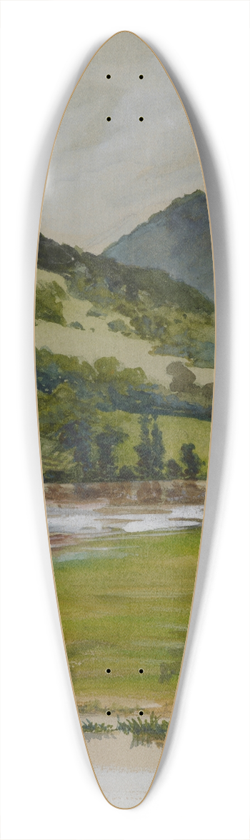 Jacek Malczewski - Spring landscape from Rozd 39.3 inch art pintail longboard deck