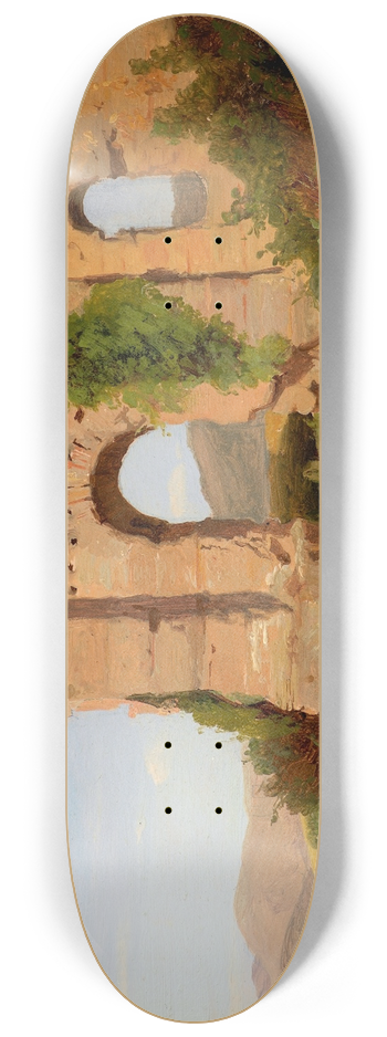 Anders Christian Lunde - The Ruins of the Aqueduct Aniene Nuovo near Tivoli 8.25 inch art skate deck