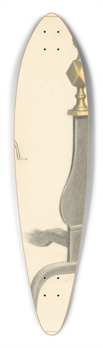 Jack Staloff - Andiron (one of pair) 39.3 inch art pintail longboard deck