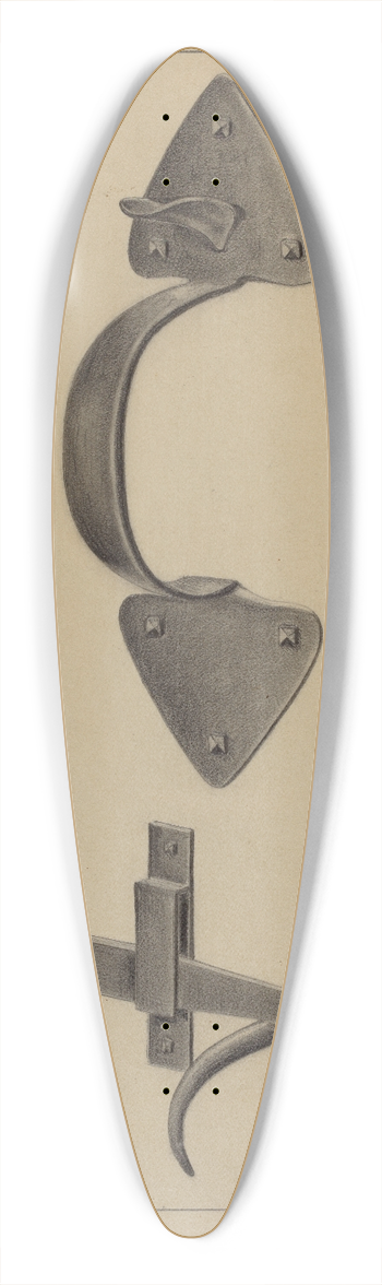Jack Staloff - Door Handle and Thumb 39.3 inch art pintail longboard deck