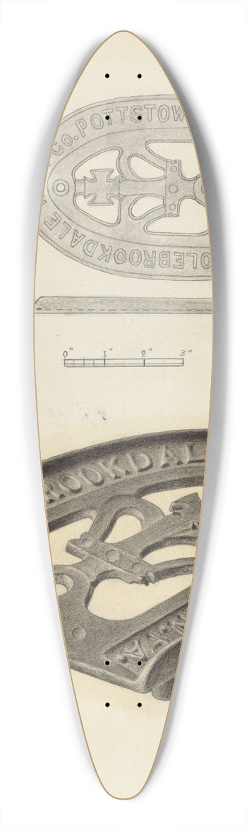 Jack Staloff - Flat Iron Holder 39.3 inch art pintail longboard deck