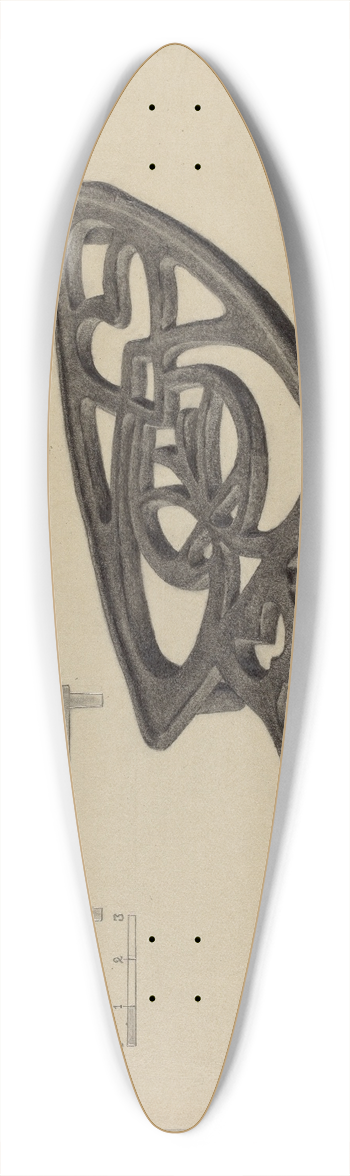 Jack Staloff - Pa. German Flat-iron Holder 39.3 inch art pintail longboard deck