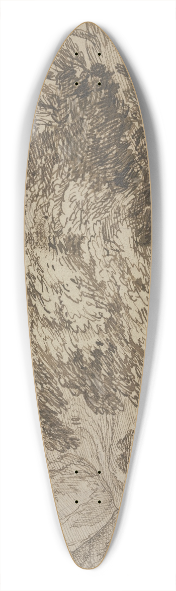 Jacob Esselens - Ein Denkmal unter groen Bumen, dabei zwei sitzende Figuren 39.3 inch art pintail longboard deck