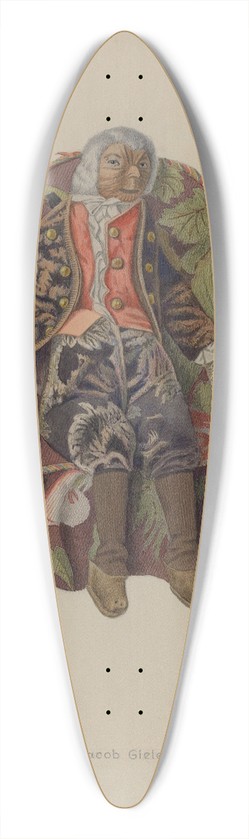 Jacob Gielens - Nut Head Doll 39.3 inch art pintail longboard deck