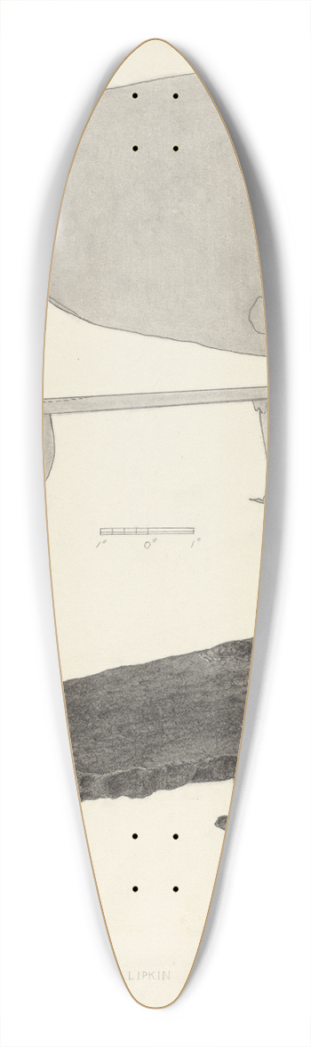 Jacob Lipkin - Flat Iron Holder 39.3 inch art pintail longboard deck