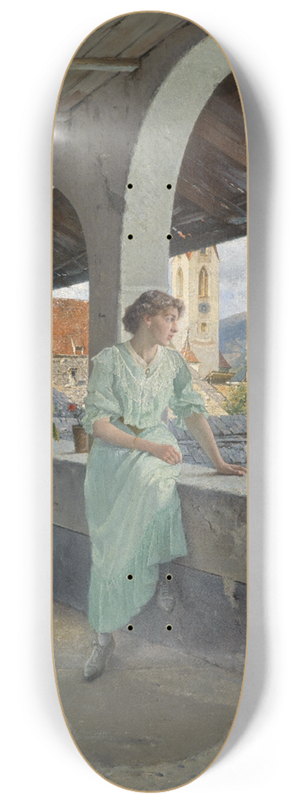 Josef Kinzel - Blick ber die Dcher 8.25 inch art skate deck