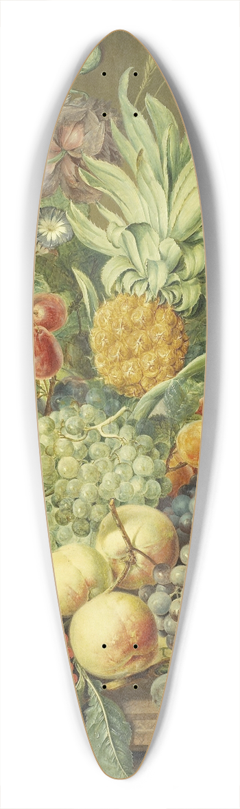 Jacobus Linthorst - Still Life with Fruit 39.3 inch art pintail longboard deck