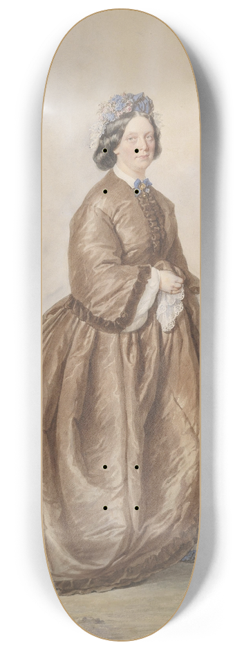 Josef Kriehuber - Bildnis einer Dame vom Lande in braunem Kleid 8.25 inch art skate deck