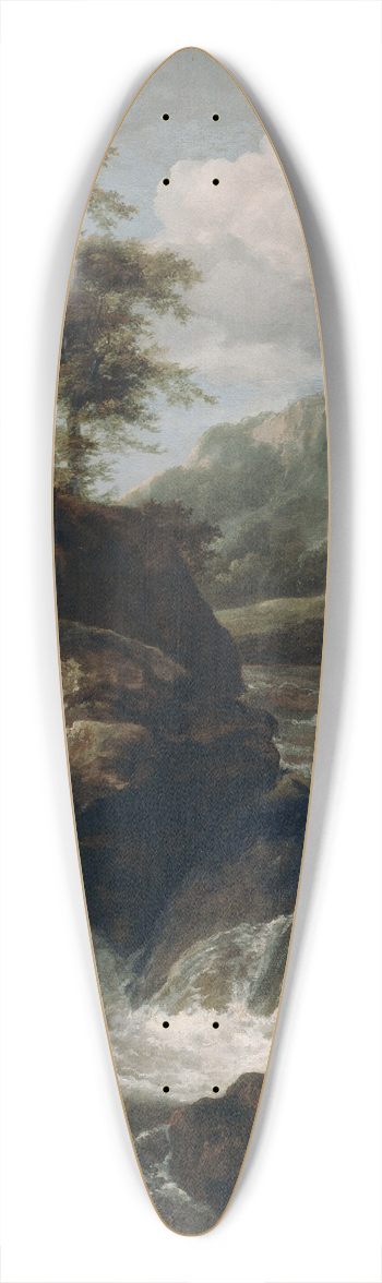 Jacob van Ruisdael - A Waterfall 39.3 inch art pintail longboard deck