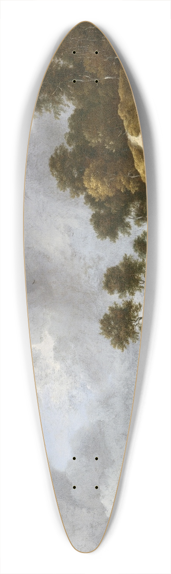 Jacob van Ruisdael - Landscape with Cornfields 39.3 inch art pintail longboard deck