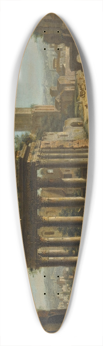 Jacopo Fabris - Rome, A Capriccio View Of The Forum 39.3 inch art pintail longboard deck