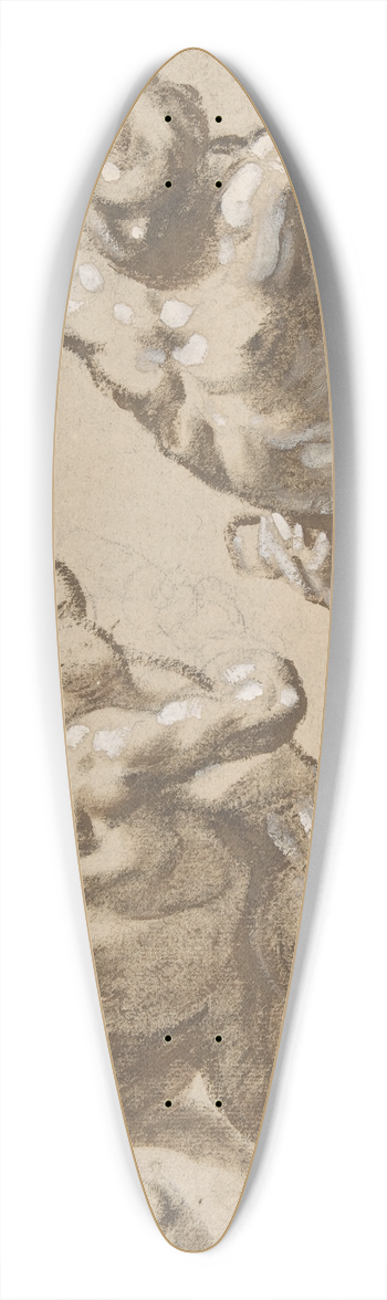 Jacopo Palma il Giovane - Studies for Four Figures 39.3 inch art pintail longboard deck
