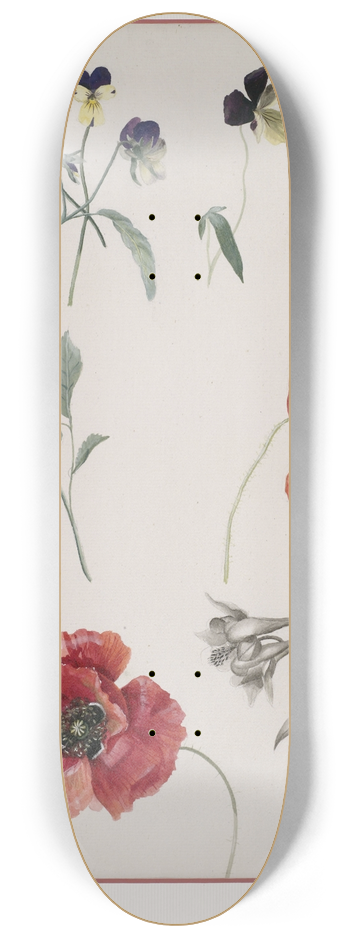 Josef Lauer - Blumen 8.25 inch art skate deck