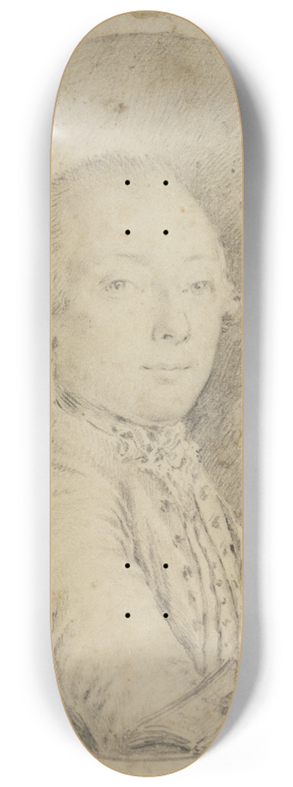 Josef Melling - Herrenbildnis, oval 8.25 inch art skate deck