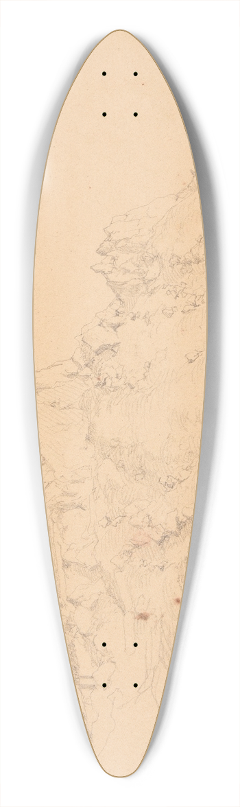 Jacques-Raymond Brascassat - Chteau de Capri 39.3 inch art pintail longboard deck