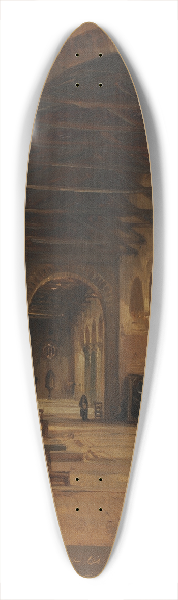Jacques-Raymond Brascassat - Intrieur dglise en Calabre 39.3 inch art pintail longboard deck