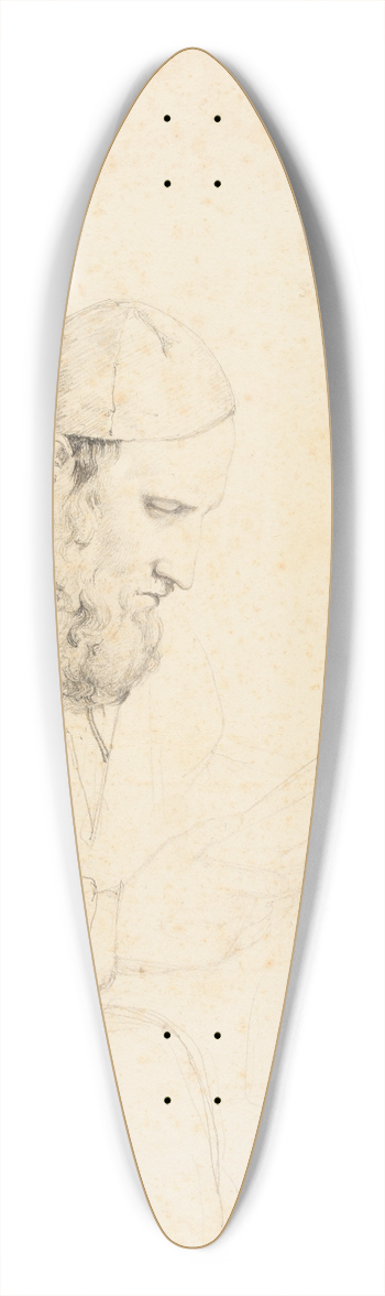 Jacques-Raymond Brascassat - tude de tte de capucin 39.3 inch art pintail longboard deck