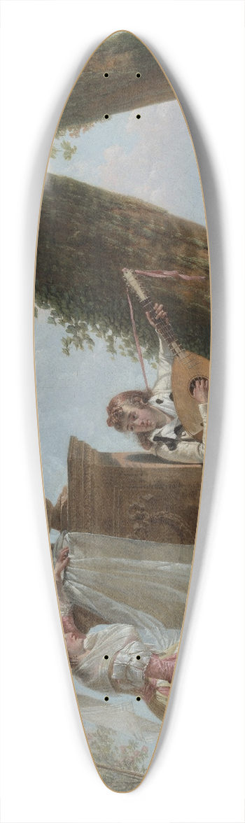 Jacques Sablet - Serenade in a Roman park landscape 39.3 inch art pintail longboard deck