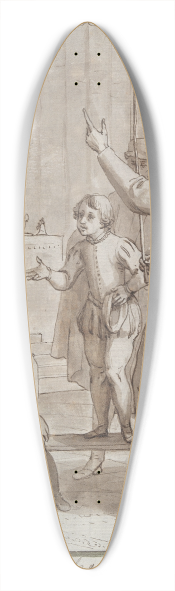 Jacques Stella - St. Philip as atutor 39.3 inch art pintail longboard deck