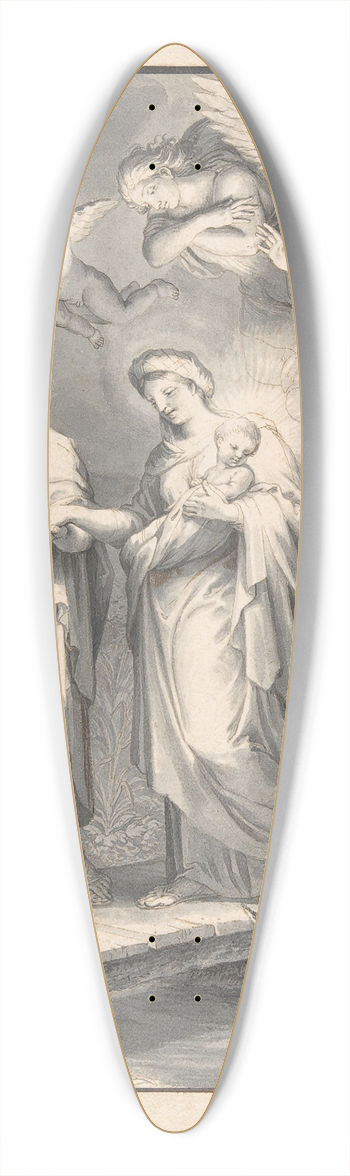 Jacques Stella - The Flight into Egypt 39.3 inch art pintail longboard deck
